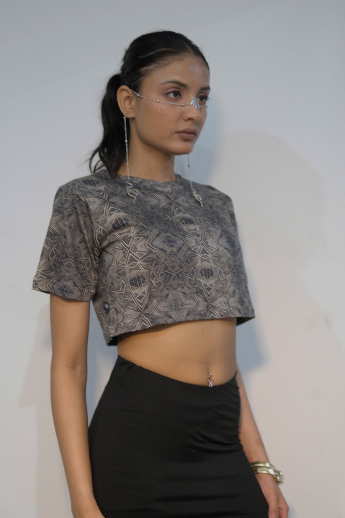 Geometric Odyssey ✧ Crop Tee
