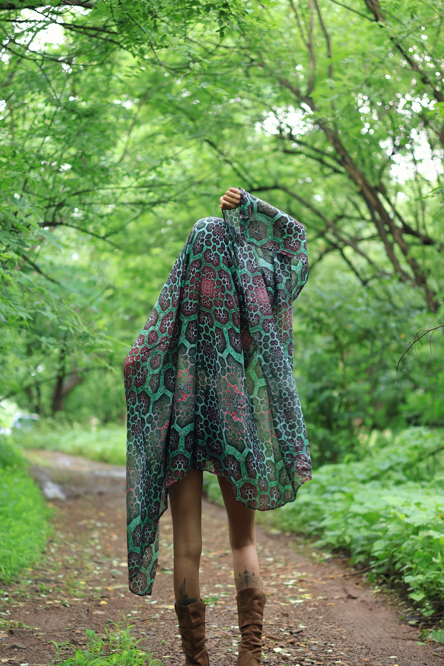 Fractal Echo ✧ Bamboo Scarf