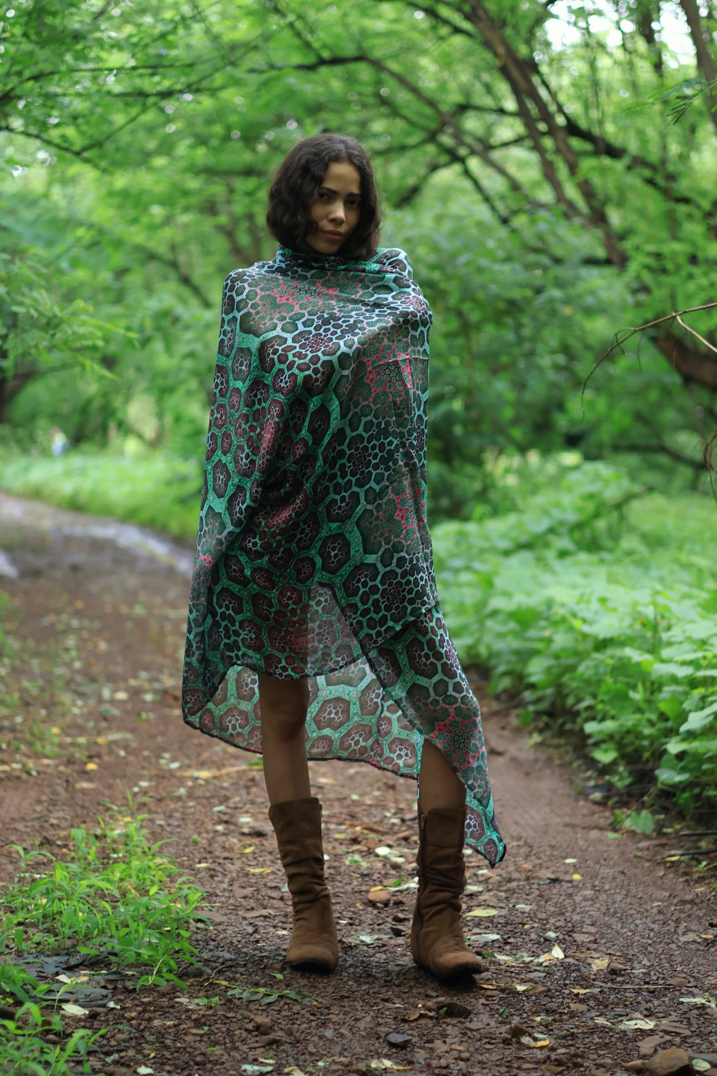 Fractal Echo ✧ Bamboo Scarf