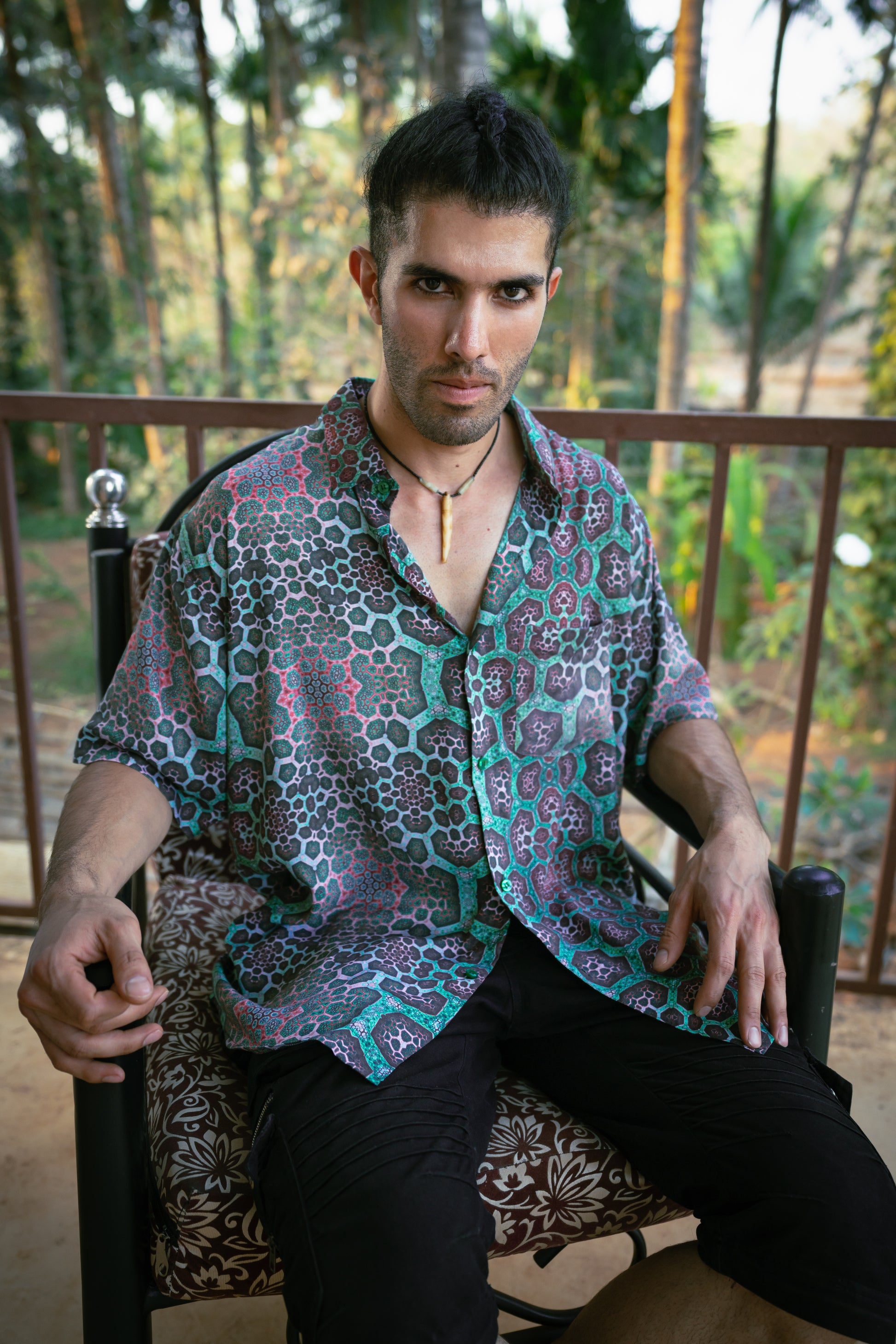fractal dress shirt The Davis Shirt | Vintage White Fractal